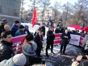 Максим Шевченко на митинге 4 марта 2018 года