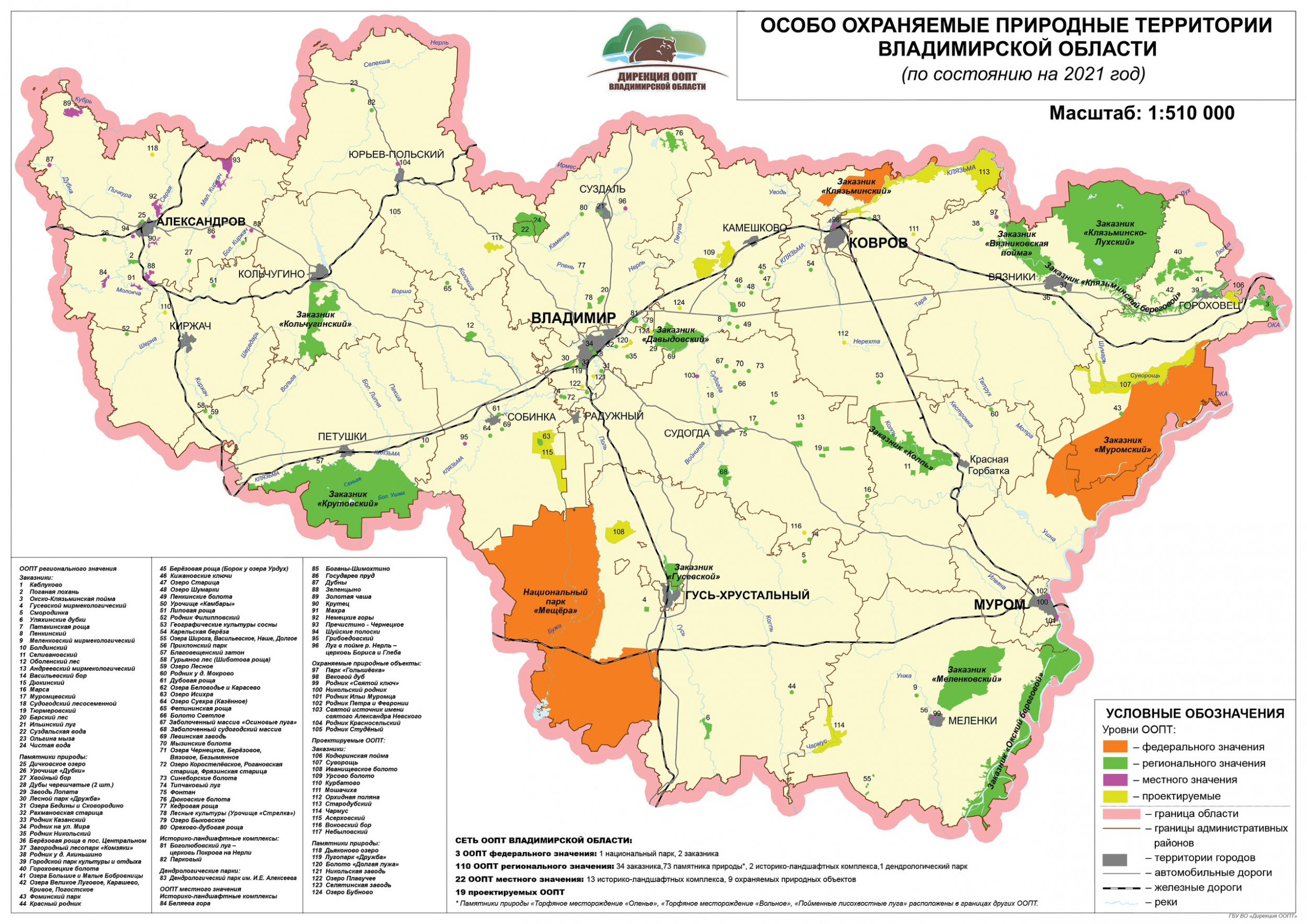 Карта Владимирской Области Фото